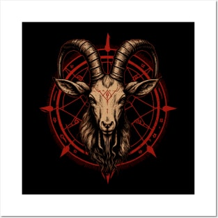 Satanic Goat Baphomet Posters and Art